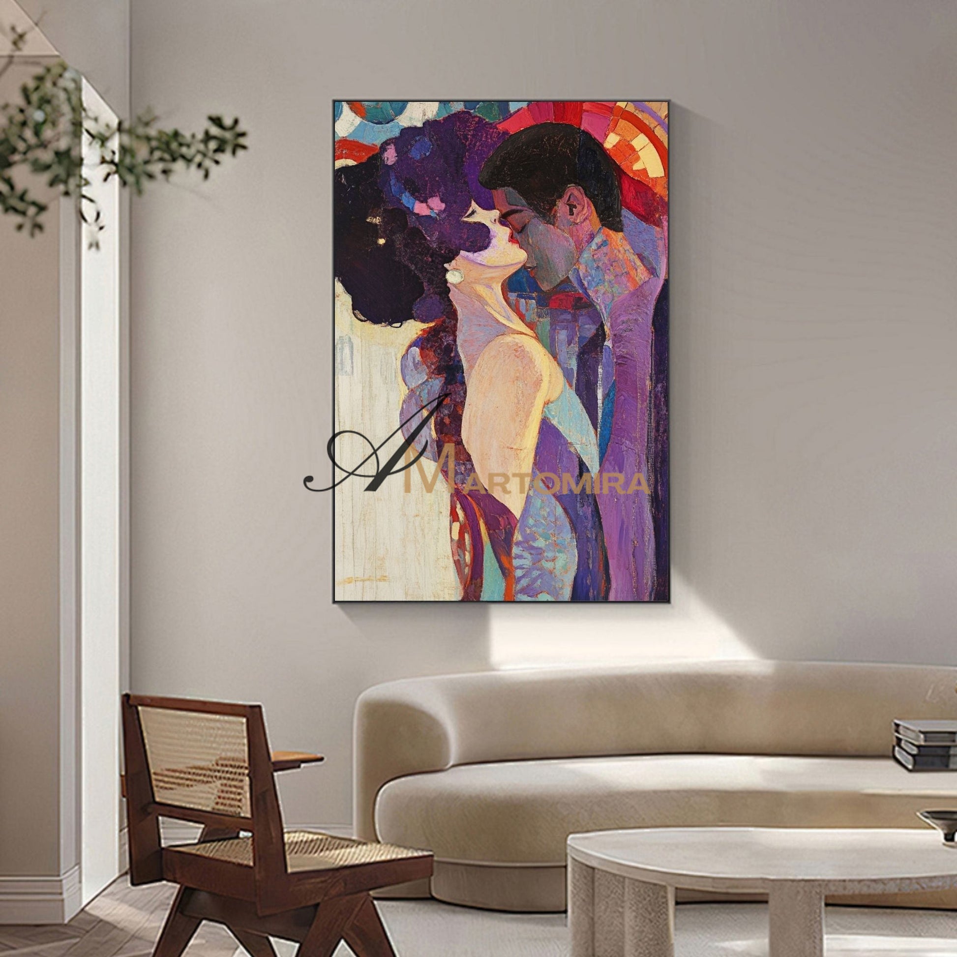 Abstract Lovers Art | Colorful Painting | Wall Art For Bedroom | Abstract Wall Art #AP018