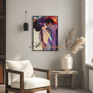 Abstract Lovers Art | Colorful Painting | Wall Art For Bedroom | Abstract Wall Art #AP018
