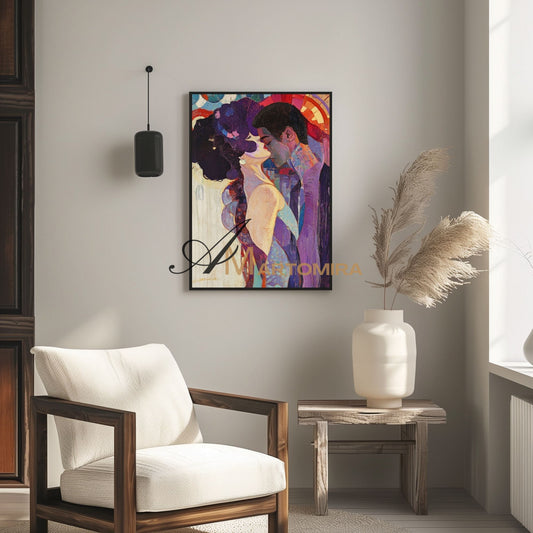 Abstract Lovers Art | Colorful Painting | Wall Art For Bedroom | Abstract Wall Art #AP018