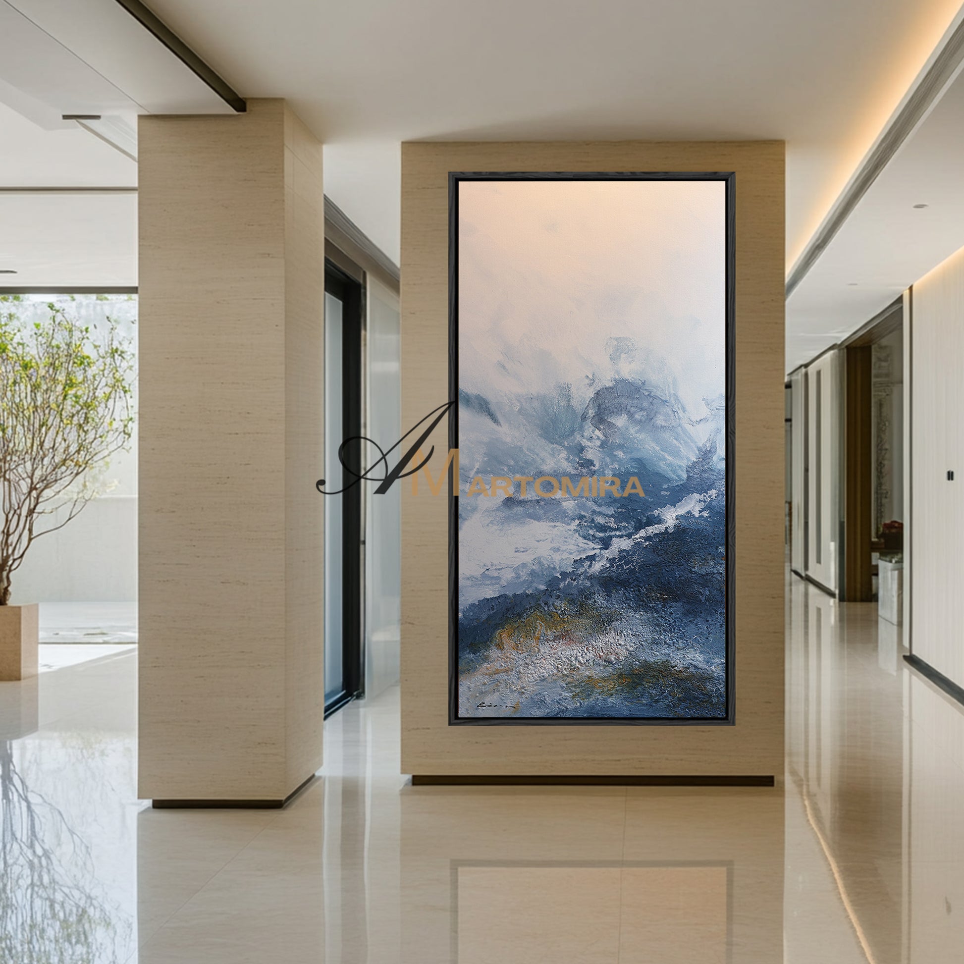 Landscape Wall Art | Mountain Wall Art | Landscape Art Oil Painting | Modern Abstract Wall Art #DF057