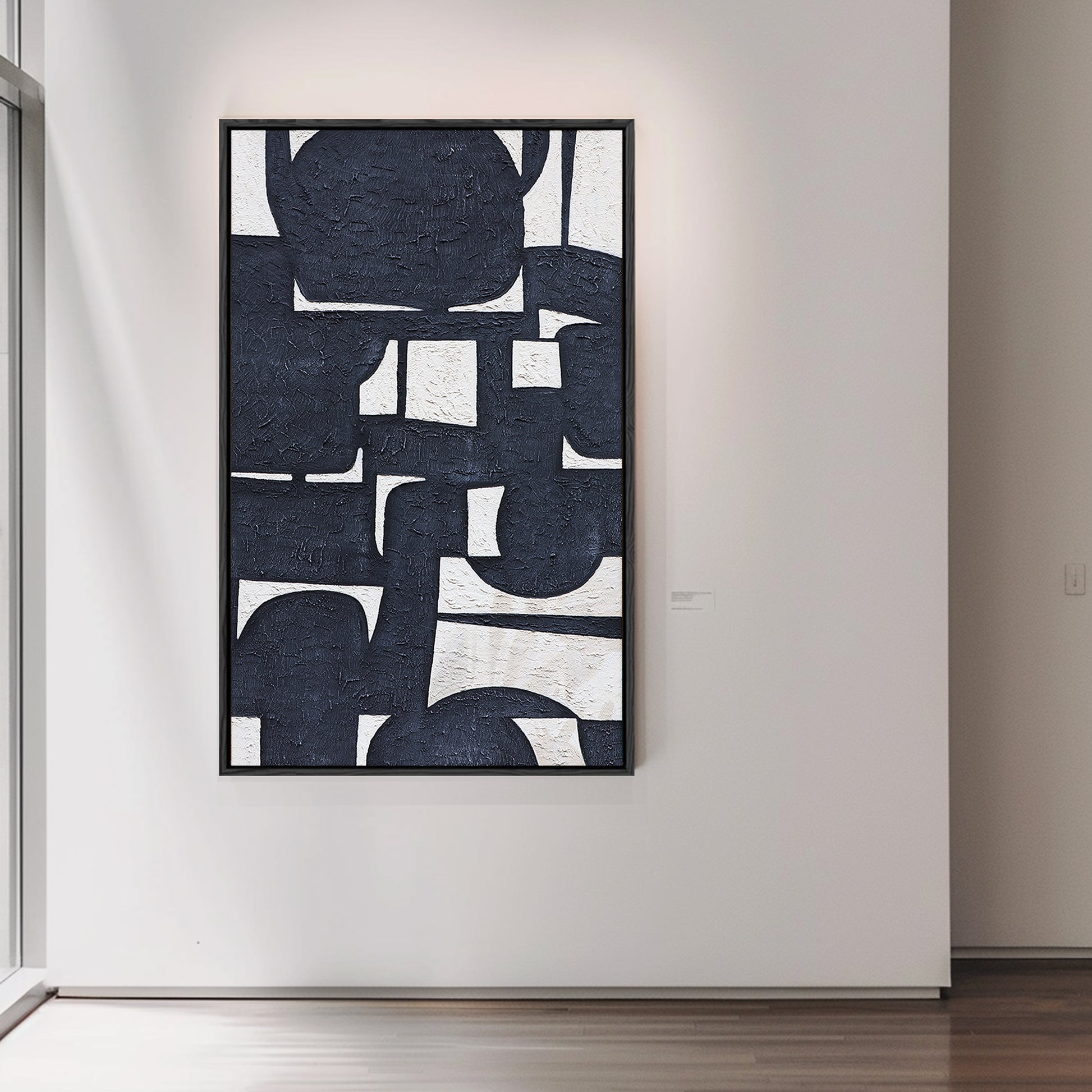 Black And White Abstract Art | Minimalist Abstract Art | Large Art Canvas | Wall Art For Living Room #DF012