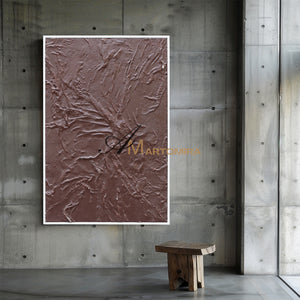 Large Textured Wall Art | Brown Wall Art | Textured Canvas Art | Modern Abstract Art #DF046