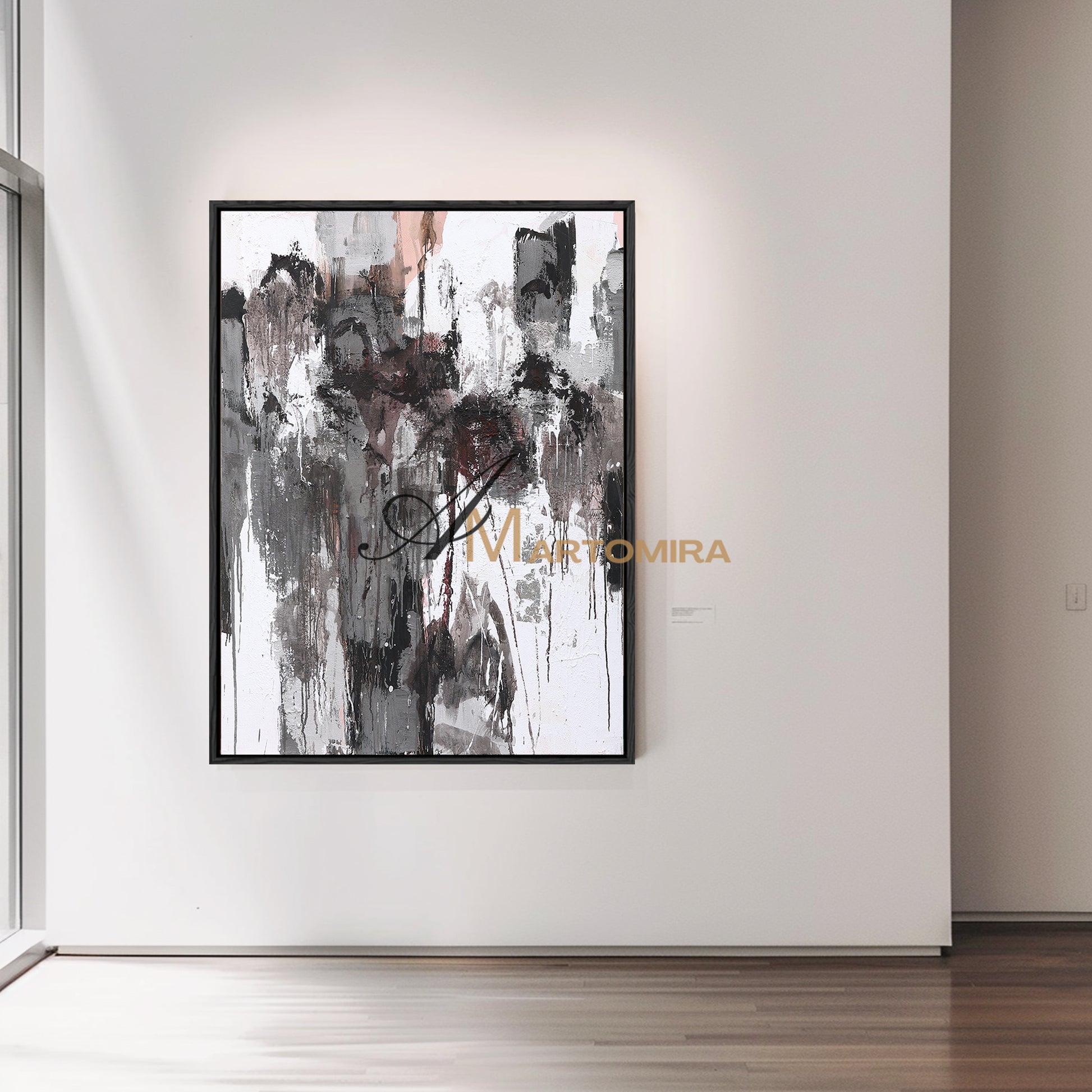 Black And White Canvas Art | Modern Abstract Art | Large Art Canvas #DF029
