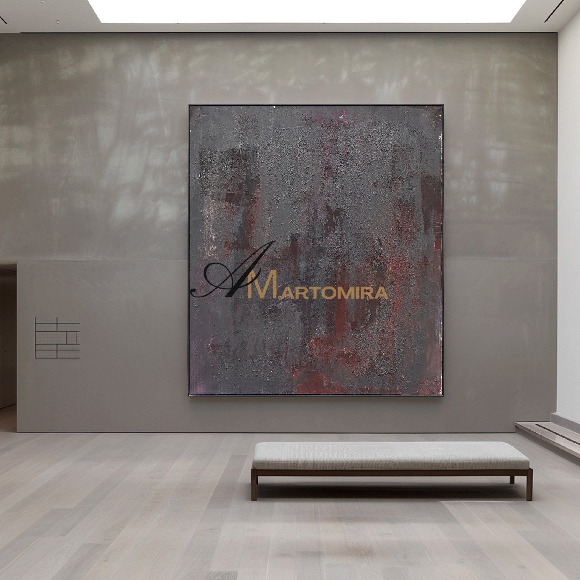 Black Wall Art | Contemporary Abstract Wall Art | Large Abstract Canvas Art #DF048