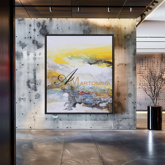 Modern Abstract Art | Abstract Landscape Painting | Wall Art For Living Room #DF028