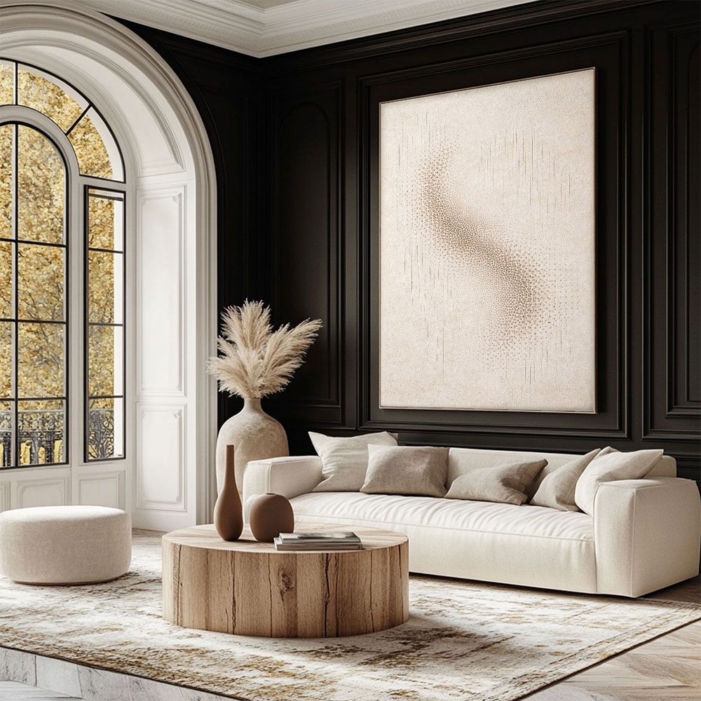 Minimalist Beige Brown Abstract Wabi Sabi Textured Geometry and Lines Wall Art for Modern Home Decor Living Room Bedroom Office Neutral Tone Artwork
