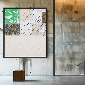 Large Textured Wall Art | Minimalist Paint | Minimalist Abstract Art | Abstract Geometric Wall Art #DF037