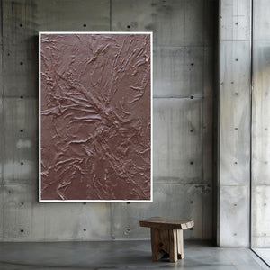 Large Textured Wall Art | Brown Wall Art | Textured Canvas Art | Modern Abstract Art #DF046