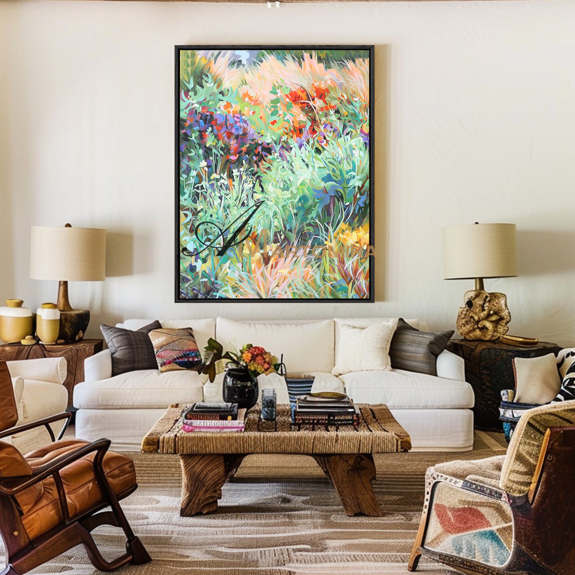 Grass Painting | Painting Grass Green | Colorful Wall Art | Modern Wall Decor Art #DF044