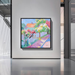 Landscape Wall Art | Garden Wall Art | Colorful Flower Wall Art | Large Painting For Living Room  #DF022