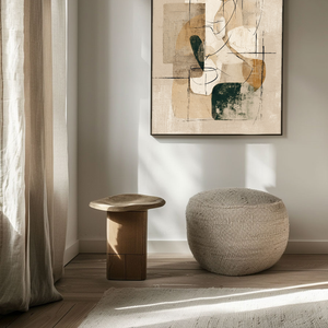 Minimalist Neutral Abstract Beige White Brown Geometric Textured Canvas Wall Art for Modern Home Living Room Bedroom Office Hallway Dining Room Decor