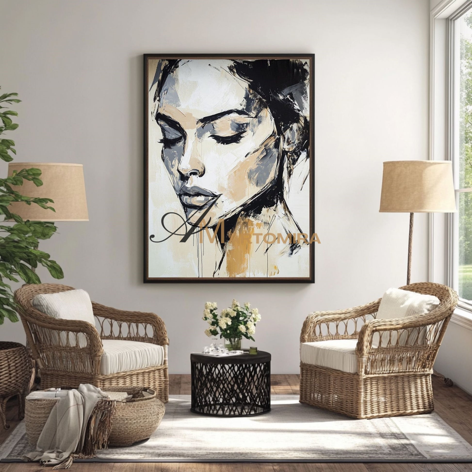 Oil Painting | Abstract Painting Woman | Portraits Painting | Wall Art Decor  #AP001