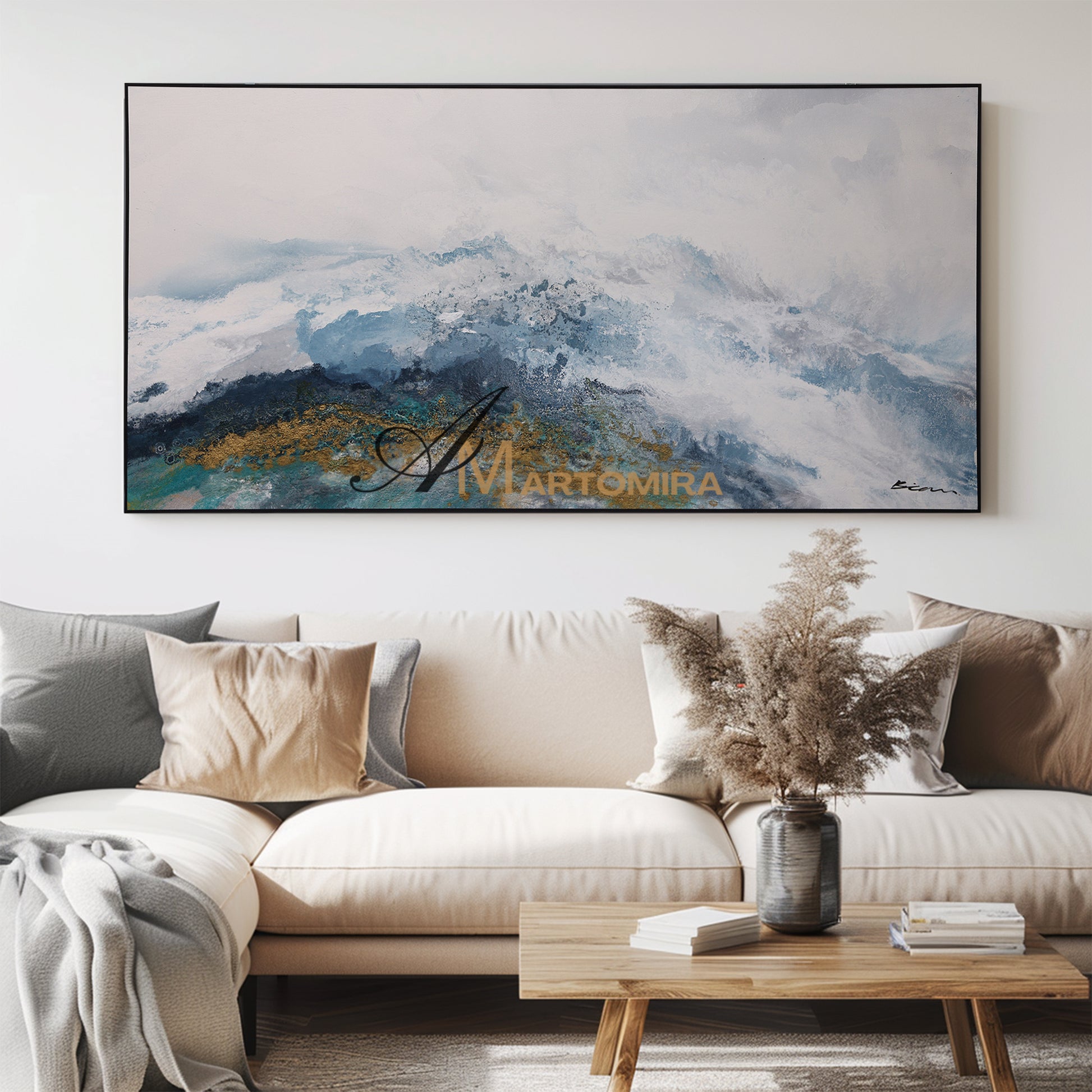 Landscape Wall Art | Abstract Painting Mountains | Abstract Landscape Art | Canvas Painting Wall Decor #DF055