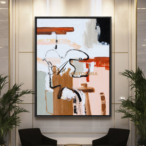 Large Abstract Canvas Art | Colorful Abstract Art | Minimalist Abstract Art | Large Art Canvas #DF019