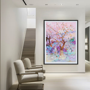 Colorful Wall Art | Modern Abstract Art | Large Canvas wall Art | Painting The Tree #DF006
