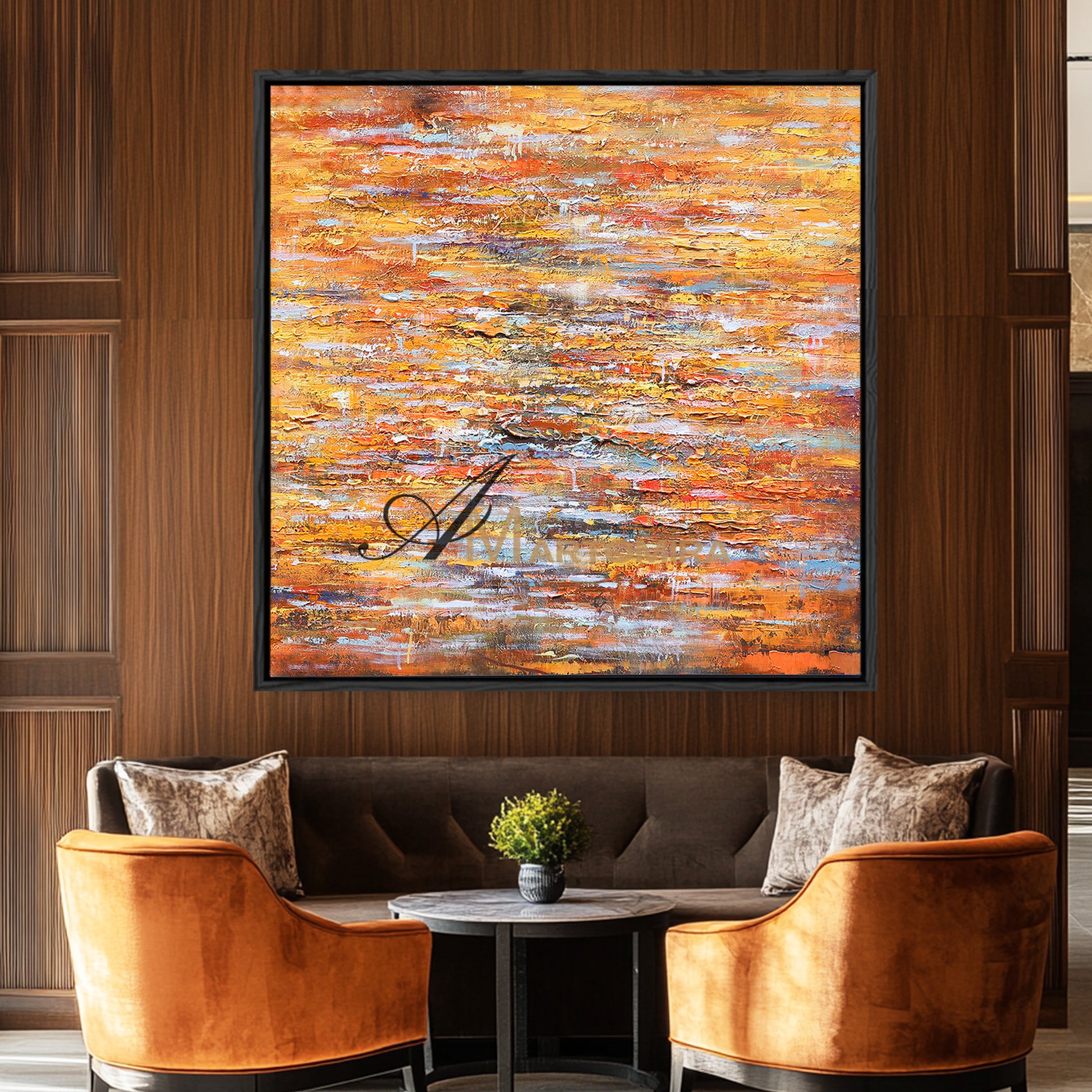 Colorful Abstract Art | Square Wall Art | Modern Abstract Art | Abstract Texture Wall Art #DF003