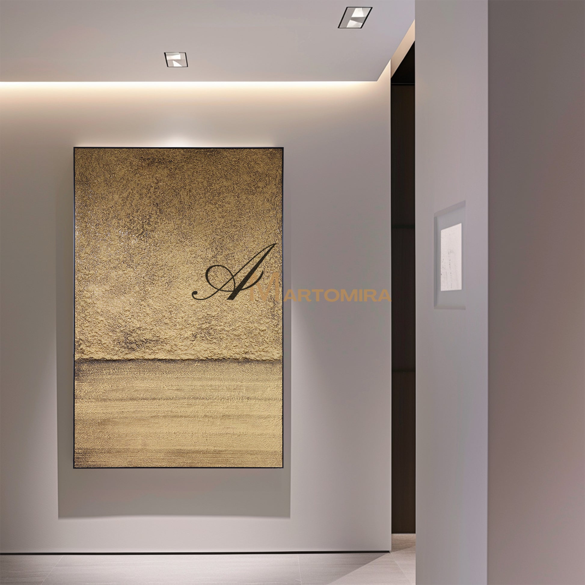 Brown Gold Wall Art | Wabi Sabi Art | Textured Paintings | Abstract Texture Wall Art #DF043