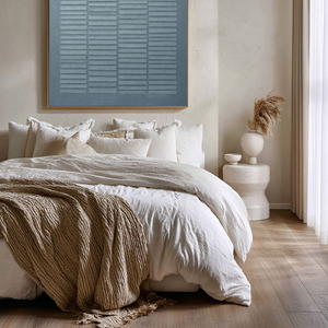 Minimalist Dark & Medium Grey Textured Abstract Square Wall Art with Subtle Repetitive Linear Grid Pattern - Neutral Modern Home Decor for Contemporary Spaces, Office & Living Areas, Understated Soft Tones, Thick Brush/Knife Texture