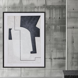 Black And White Canvas Art | Minimalist Painting | Abstract Geometric Art | Minimalist Abstract Wall Art #DF009