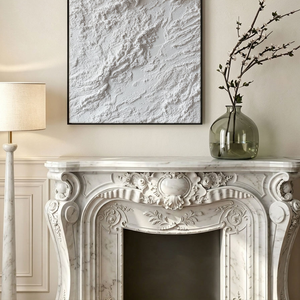 Minimalist White Abstract Textured Plaster Wall Art Neutral Wabi Sabi Inspired Modern Decor for Calm Spaces