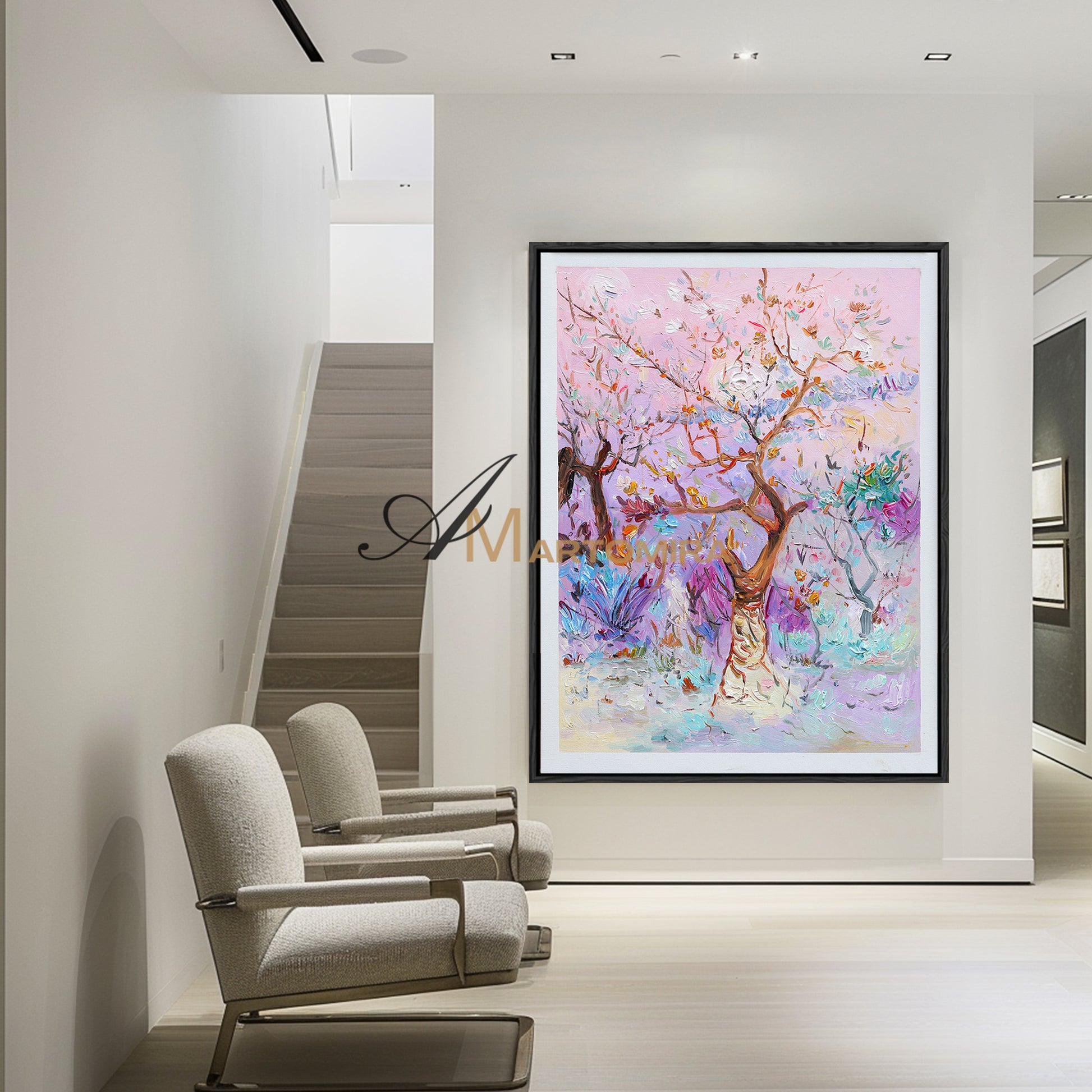 Colorful Wall Art | Modern Abstract Art | Large Canvas wall Art | Painting The Tree #DF006
