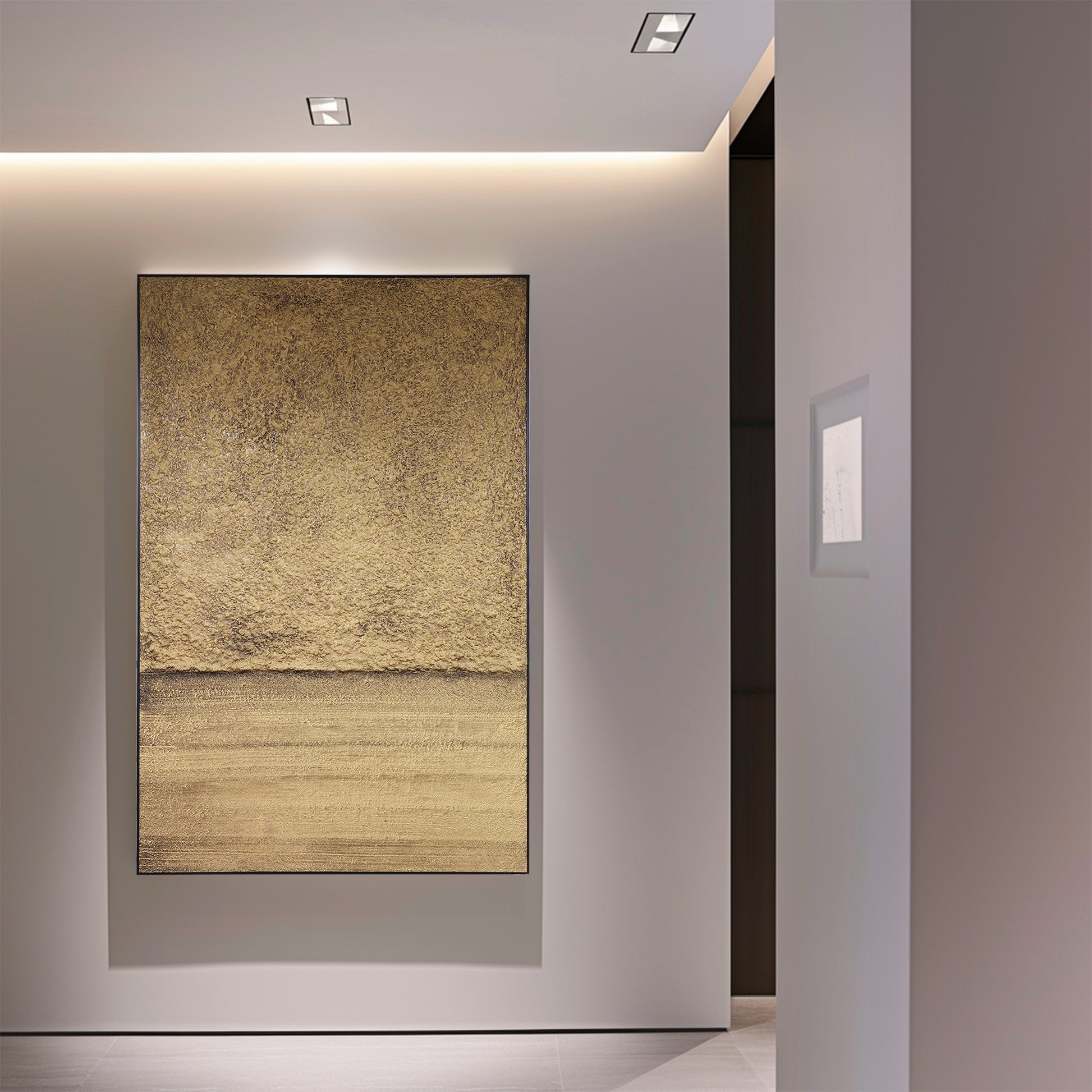 Brown Gold Wall Art | Wabi Sabi Art | Textured Paintings | Abstract Texture Wall Art #DF043