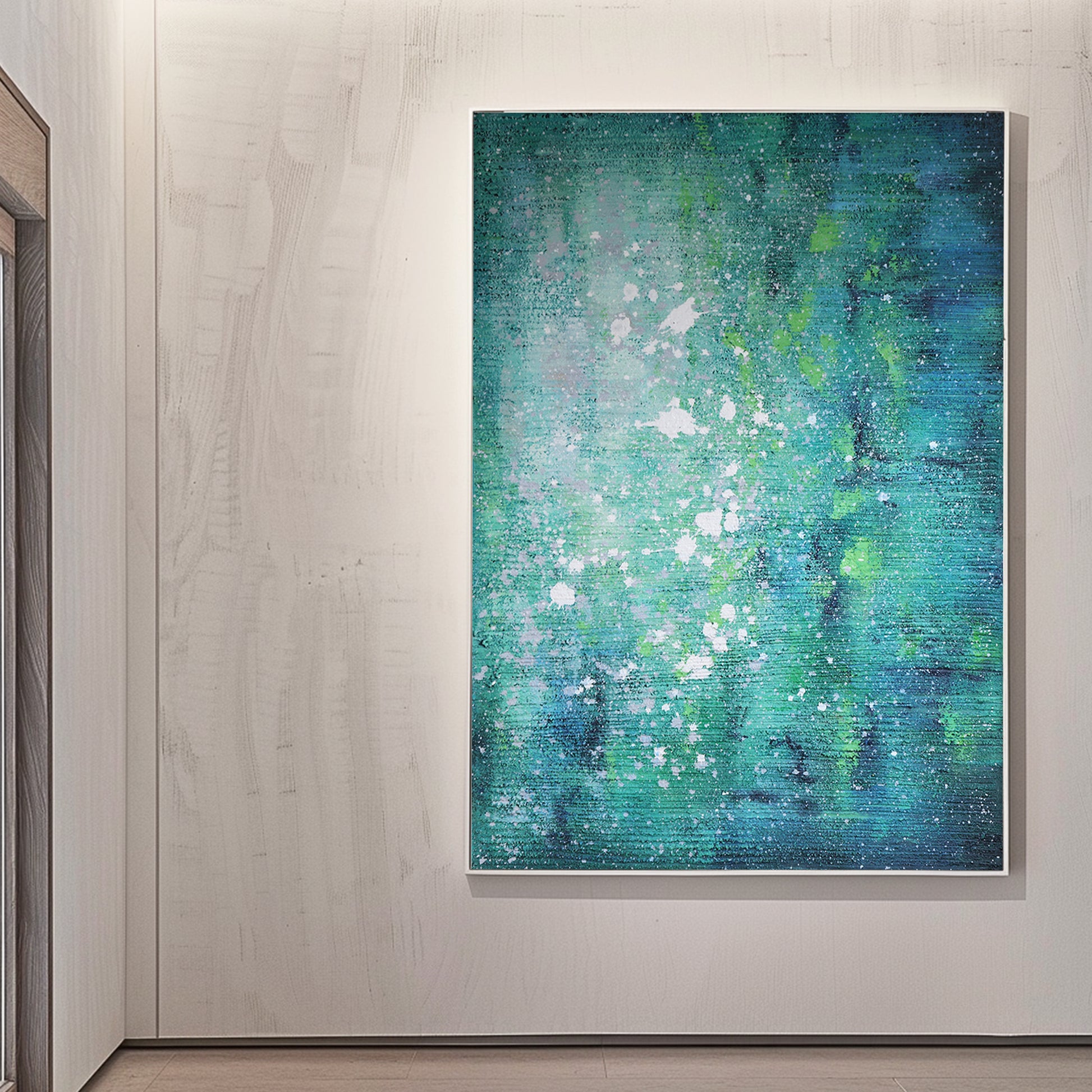 Blue Green Art | Green Abstract Art | Modern Abstract Wall Art | Canvas Art Wall Decor #DF062
