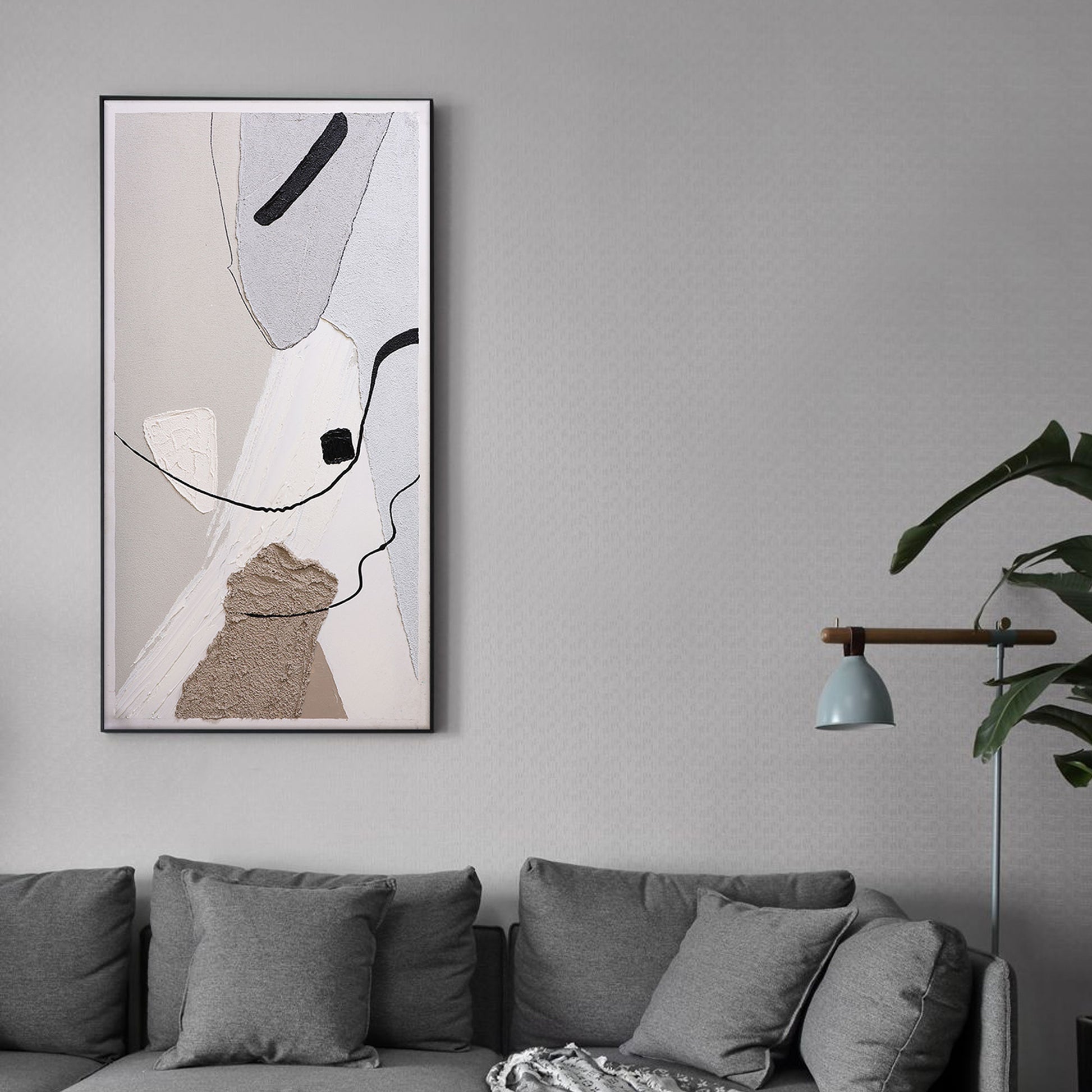 Abstract Minimalist Wall Art | Acrylic Wall Art | Neutral Wall Art | Minimalist Wall Art For Living Room #DF041