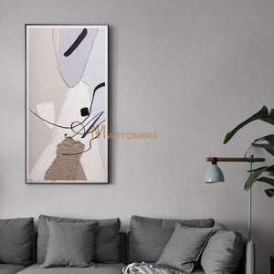 Abstract Minimalist Wall Art | Acrylic Wall Art | Neutral Wall Art | Minimalist Wall Art For Living Room #DF041