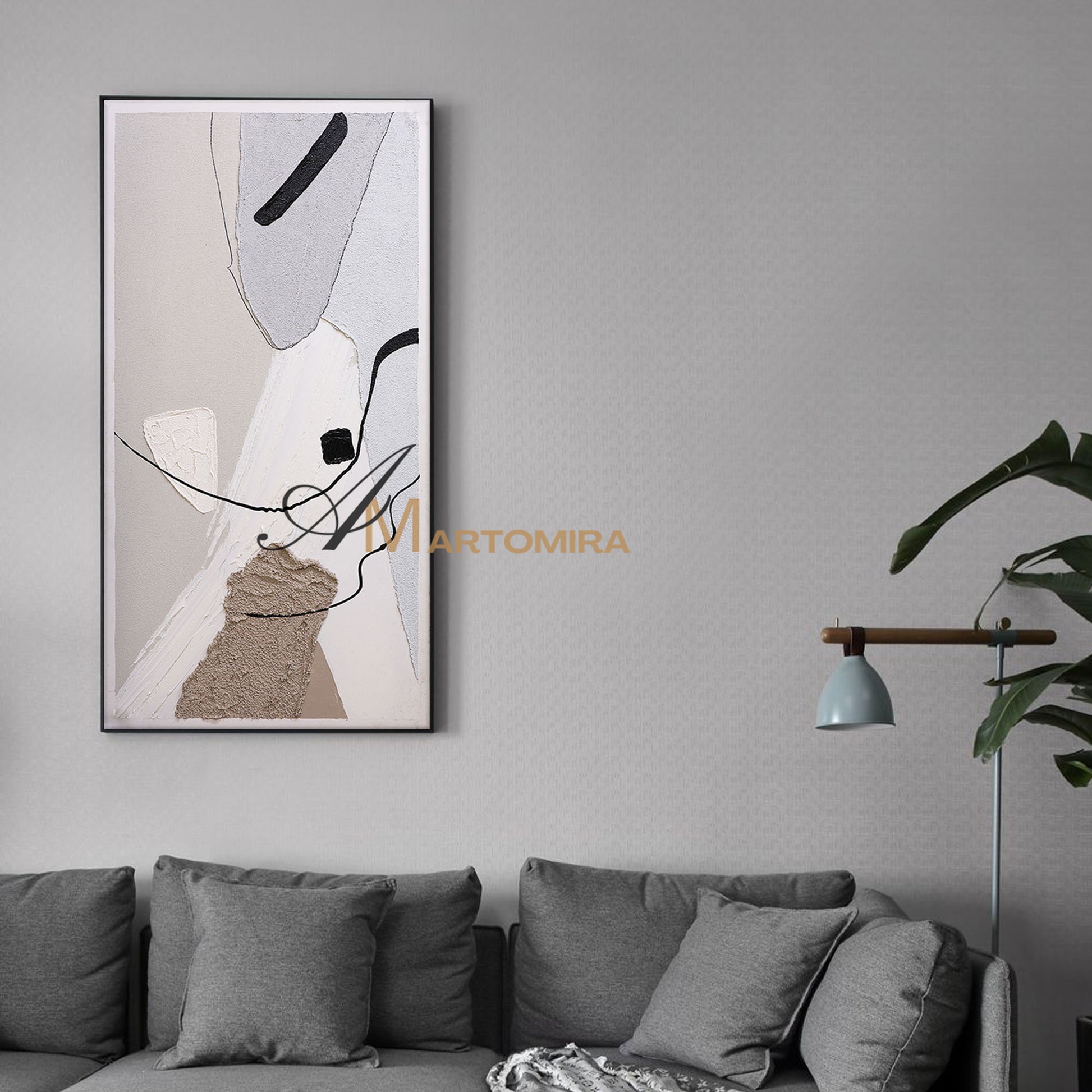 Abstract Minimalist Wall Art | Acrylic Wall Art | Neutral Wall Art | Minimalist Wall Art For Living Room #DF041