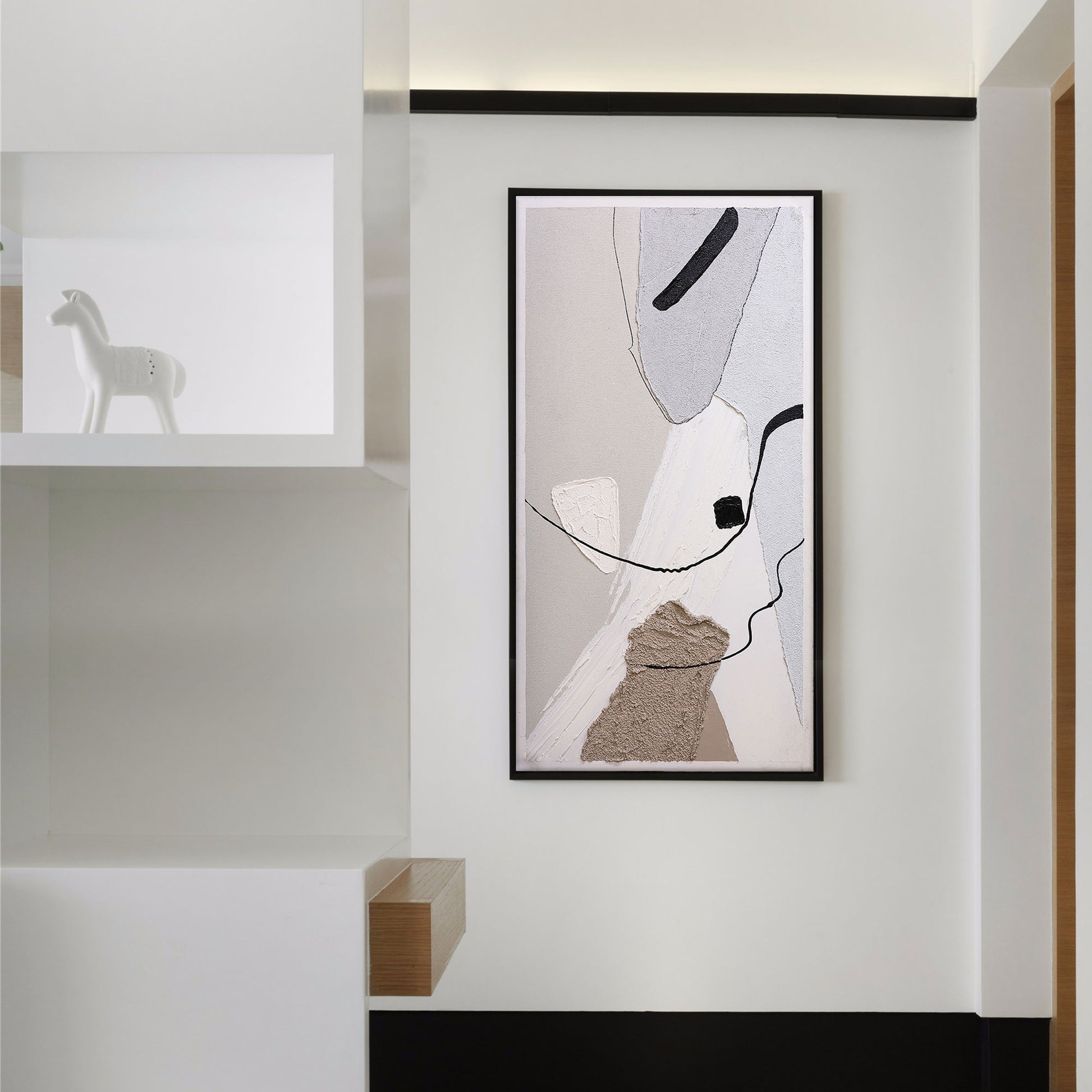 Abstract Minimalist Wall Art | Acrylic Wall Art | Neutral Wall Art | Minimalist Wall Art For Living Room #DF041
