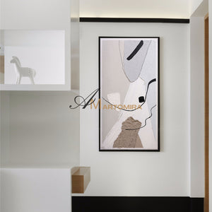 Abstract Minimalist Wall Art | Acrylic Wall Art | Neutral Wall Art | Minimalist Wall Art For Living Room #DF041