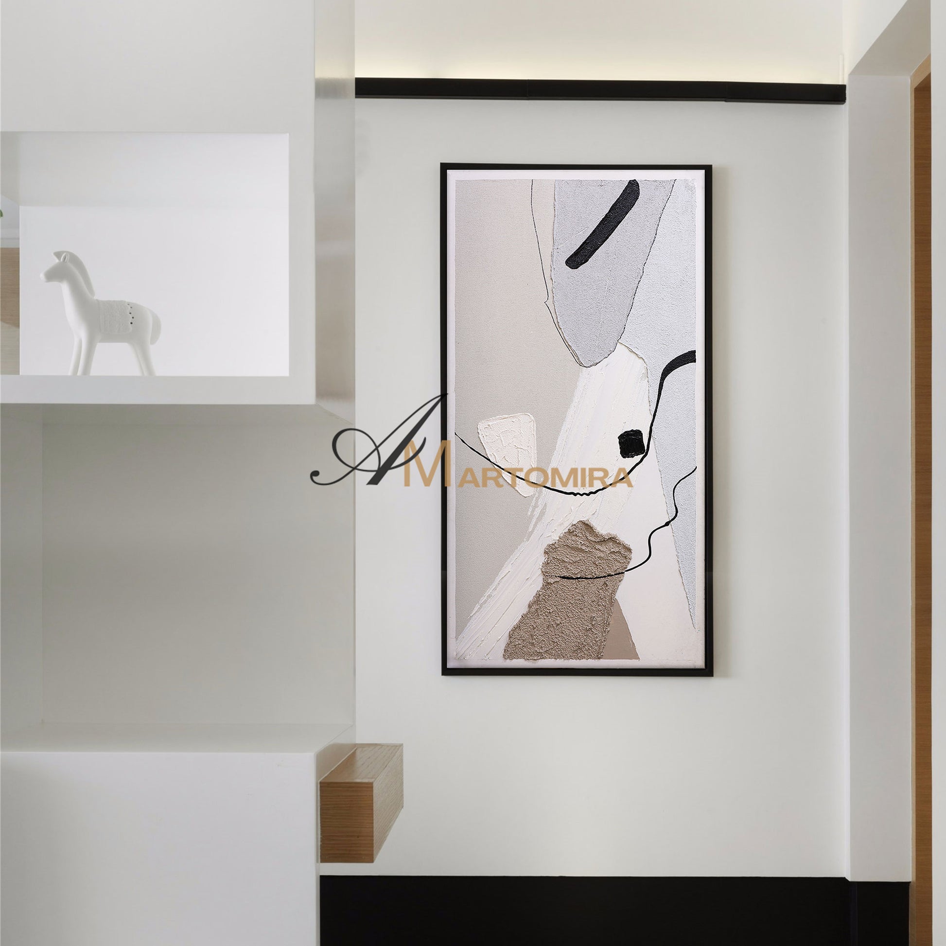 Abstract Minimalist Wall Art | Acrylic Wall Art | Neutral Wall Art | Minimalist Wall Art For Living Room #DF041