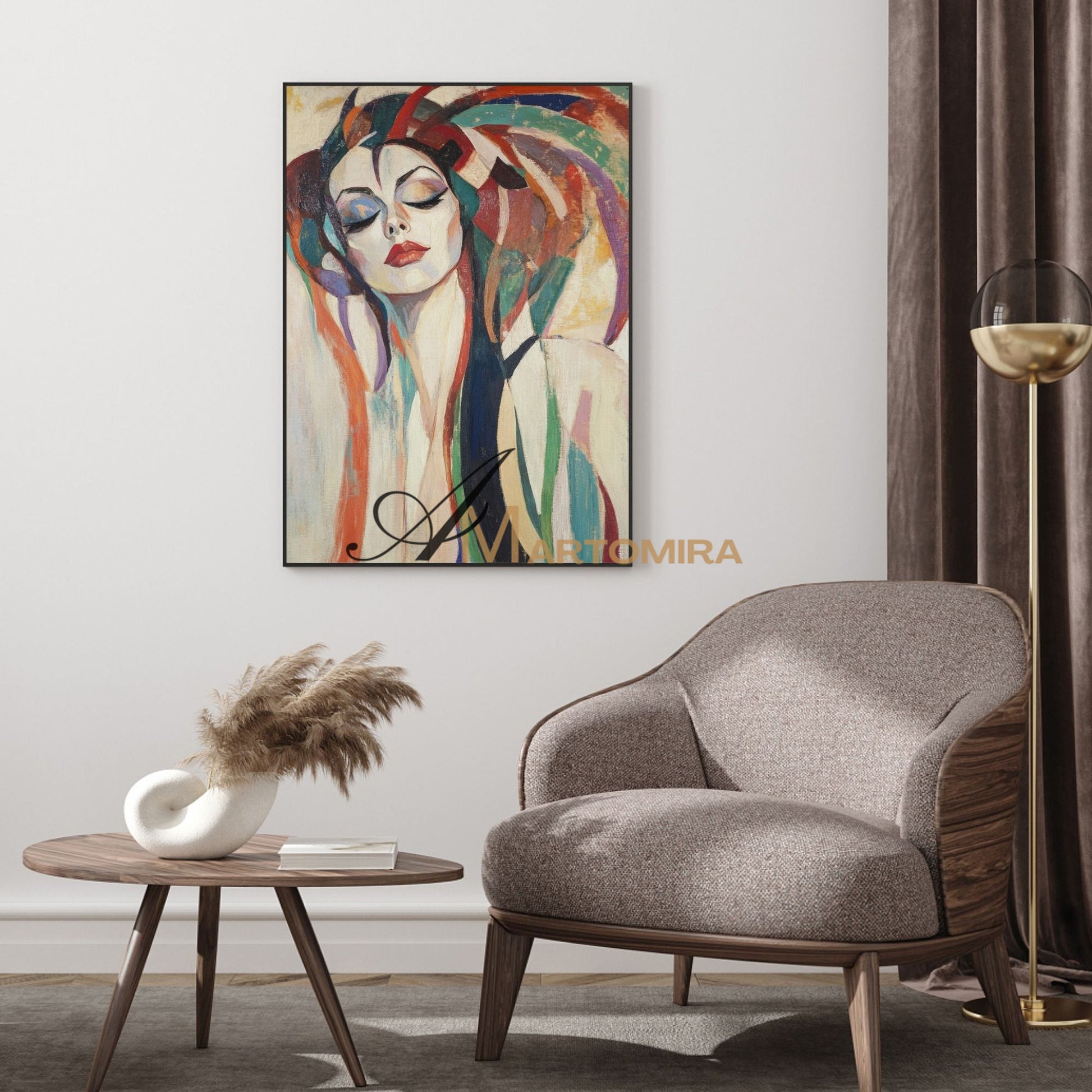 Abstract Painting Of Face | Colorful Painting | Large Canvas Art | Woman Painting #AP019