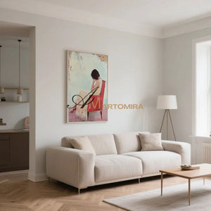 Painting Of A Woman | Large Canvas Wall Art | Acrylic Painting On Canvas | Modern Art #AP020