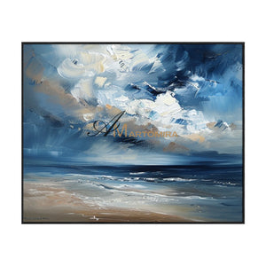 Ocean Wall Art | Blue Landscape Painting | Large Abstract Canvas Wall Art | Acrylic Wall Art #POS143