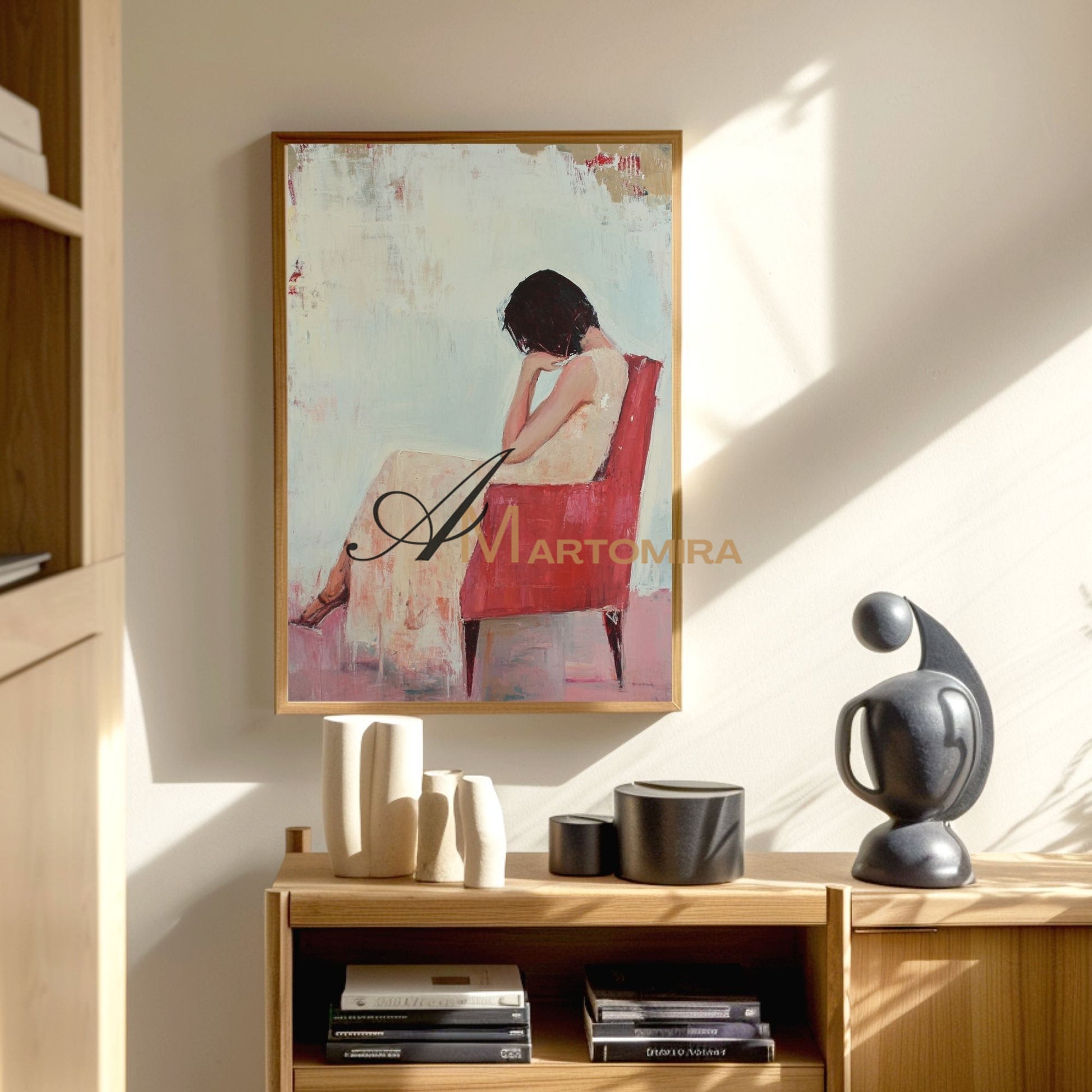 Painting Of A Woman | Large Canvas Wall Art | Acrylic Painting On Canvas | Modern Art #AP020