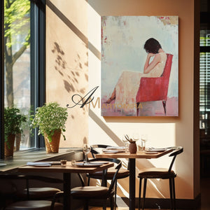 Painting Of A Woman | Large Canvas Wall Art | Acrylic Painting On Canvas | Modern Art #AP020