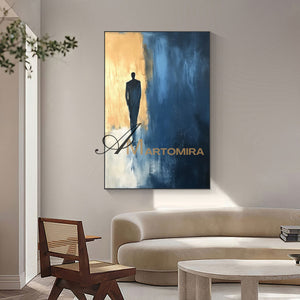 Modern Abstract Wall Art | Blue Wall Art | Acrylic Paint | Wall Art For Living Room #AP021