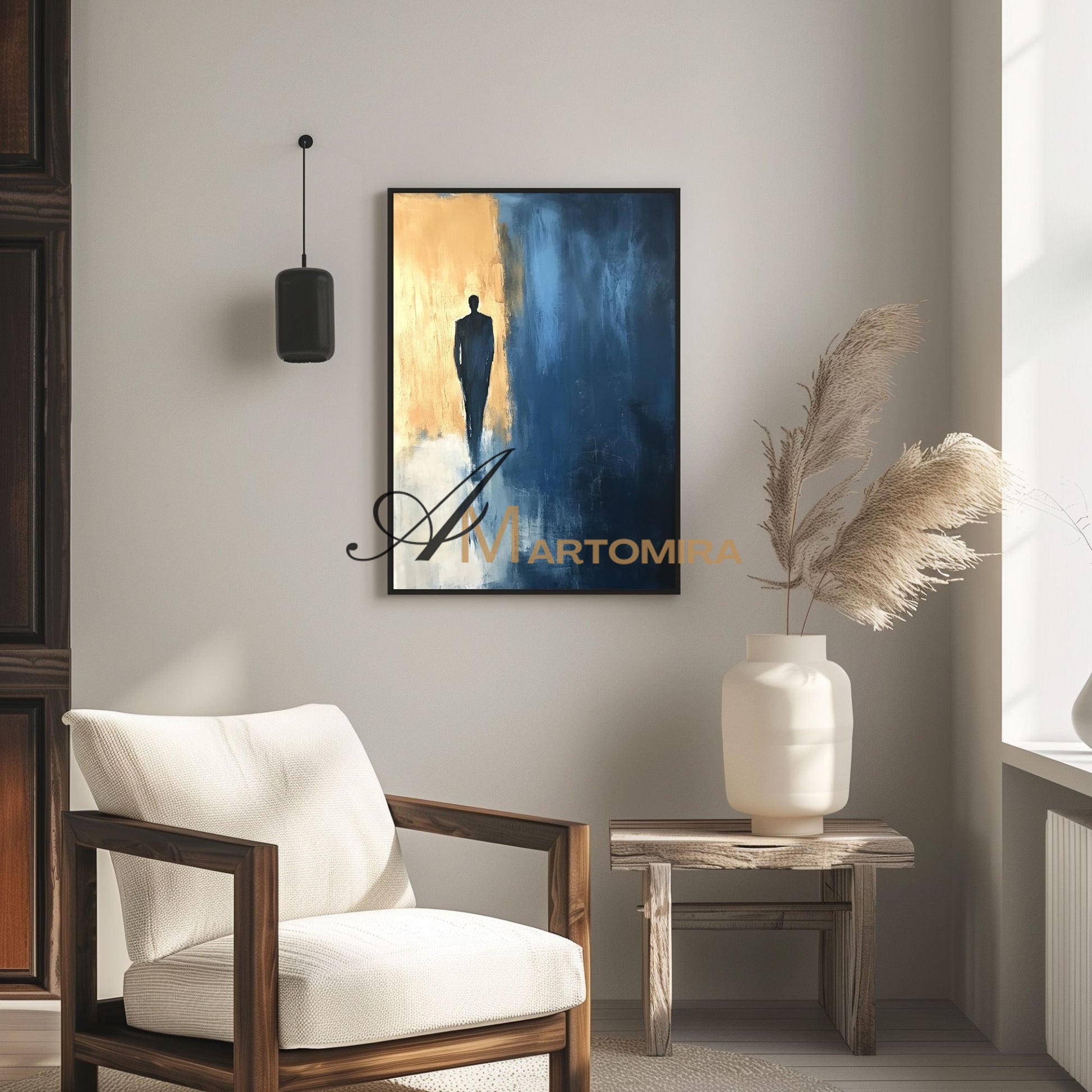 Modern Abstract Wall Art | Blue Wall Art | Acrylic Paint | Wall Art For Living Room #AP021