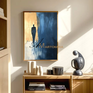 Modern Abstract Wall Art | Blue Wall Art | Acrylic Paint | Wall Art For Living Room #AP021