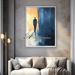 Modern Abstract Wall Art | Blue Wall Art | Acrylic Paint | Wall Art For Living Room #AP021