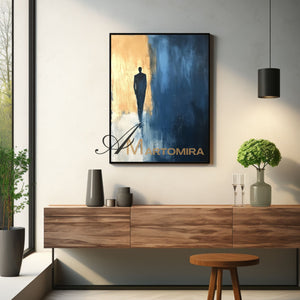 Modern Abstract Wall Art | Blue Wall Art | Acrylic Paint | Wall Art For Living Room #AP021