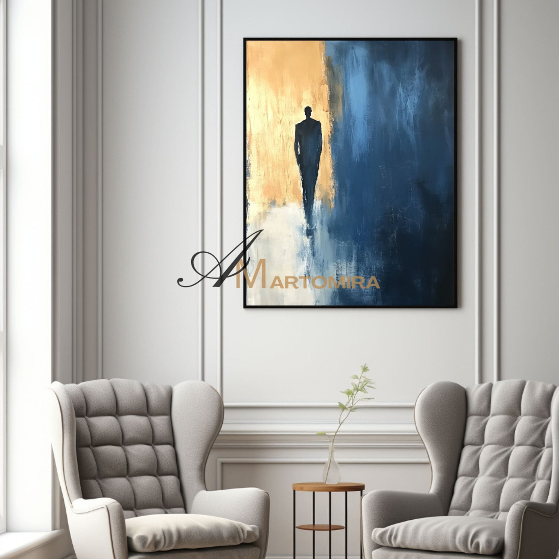 Modern Abstract Wall Art | Blue Wall Art | Acrylic Paint | Wall Art For Living Room #AP021
