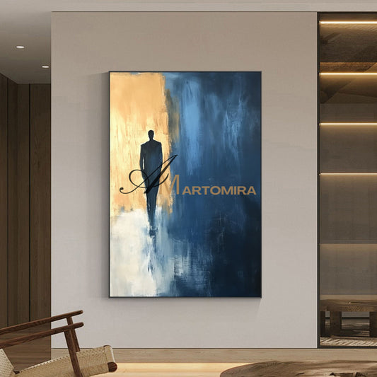 Modern Abstract Wall Art | Blue Wall Art | Acrylic Paint | Wall Art For Living Room #AP021