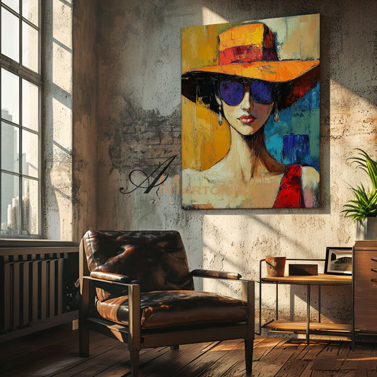 Oil Painting | Portrait Of A Woman | Colorful Abstract Art | Wall Art Decor #AP022