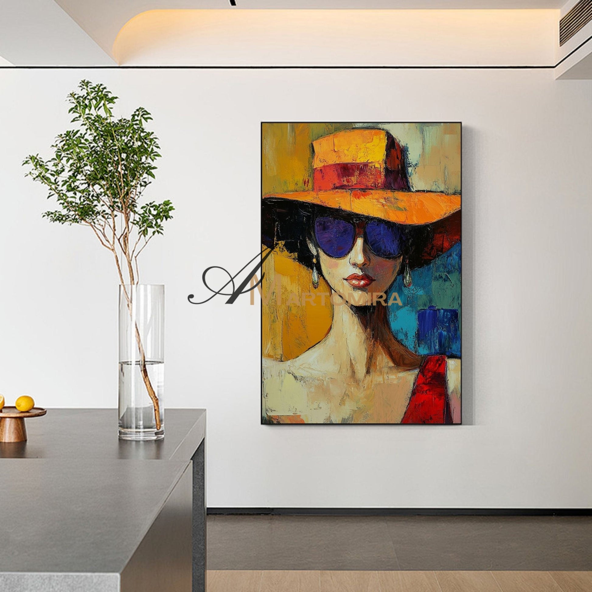 Oil Painting | Portrait Of A Woman | Colorful Abstract Art | Wall Art Decor #AP022