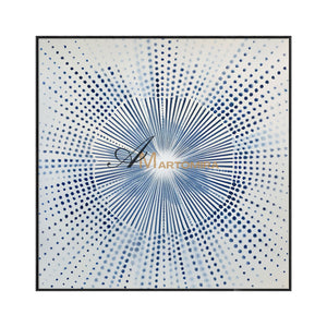 Modern Wall Decor Art | Blue Abstract Paintings | Abstract Geometric Art | Minimalist Wall Art For Living Room #AH145