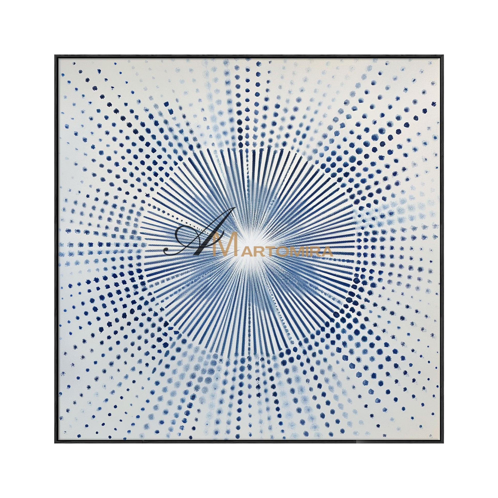 Modern Wall Decor Art | Blue Abstract Paintings | Abstract Geometric Art | Minimalist Wall Art For Living Room #AH145