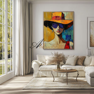 Oil Painting | Portrait Of A Woman | Colorful Abstract Art | Wall Art Decor #AP022